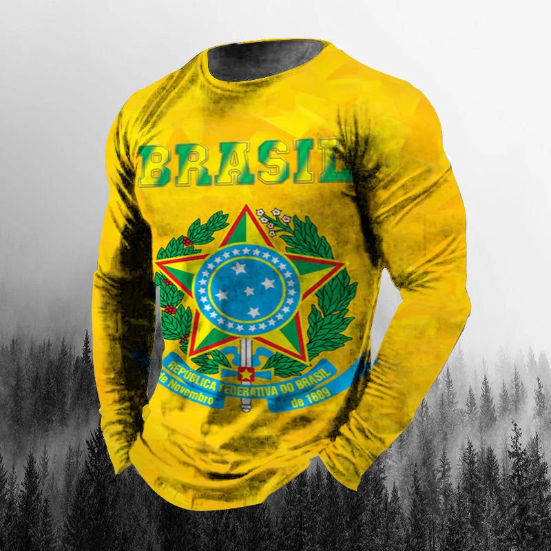 เสื้อยืดคอกลมแขนยาวผู้ชายสไตล์ - 3D Printing Custom บทวิจารณ์และราคา